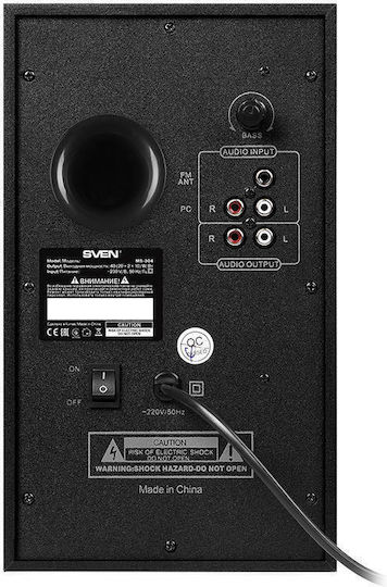 Sven SV-015602 Ασύρματα Ηχεία Υπολογιστή 2.1 με Bluetooth και Ισχύ 40W σε Μαύρο Χρώμα