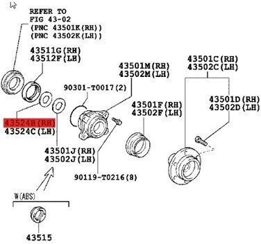 Car Front System Spare Part for Toyota Hilux 43524-0K020