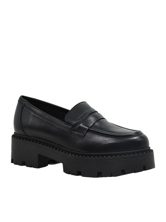 Komis & Komis Leather Women's Moccasins in Black Color