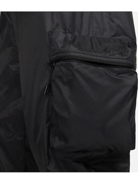 Tech Fleece Cargo Men's Sweatpants Glossy with Elastic Black
