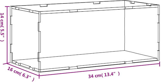 vidaXL Σταντ Προβολής Προϊόντων Π34xΒ16xΥ14cm