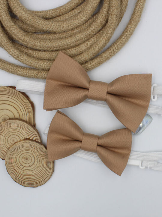 JFashion Kids Fabric Bow Tie Χειροποίητο Brown