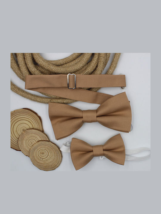 JFashion For Babies Fabric Bow Tie Brown