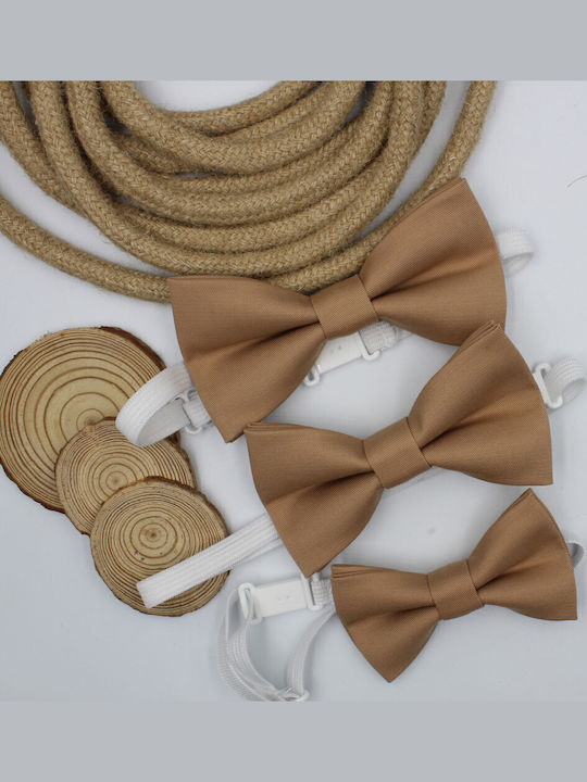 JFashion For Babies Fabric Bow Tie Brown