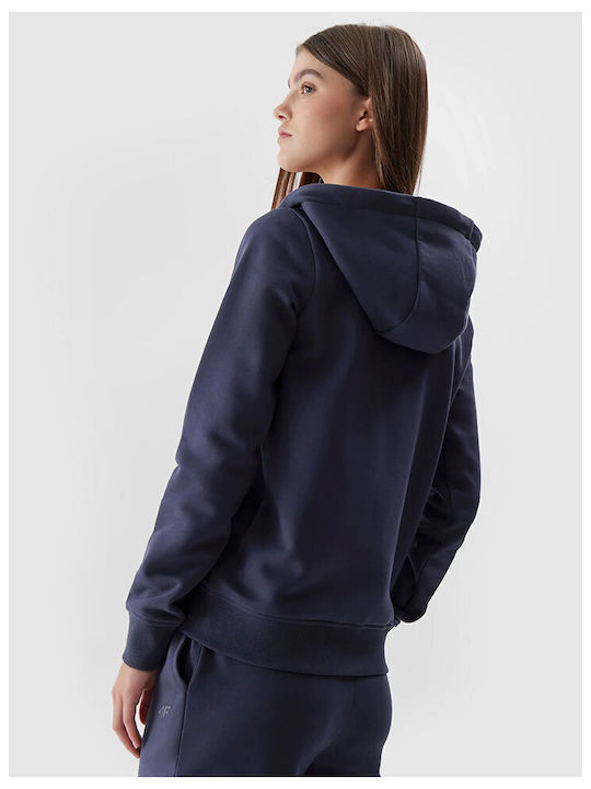 4F Women's Hooded Cardigan Blue