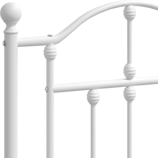 Bett Übergröße Metall White mit Latten für Matratze 160x200cm