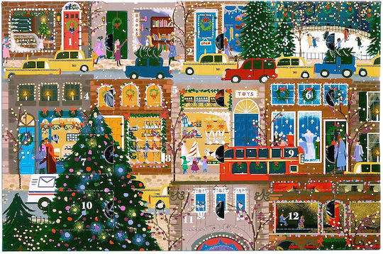 Galison Joy Laforme Winter Lights 12 Days Of Puzzles Holiday Countdown Παζλ Χριστουγεννιάτικο Διακοσμητικό 80τμχ