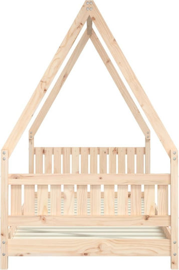 Kinderbett Einzeln Beige für Matratze 90x200cm