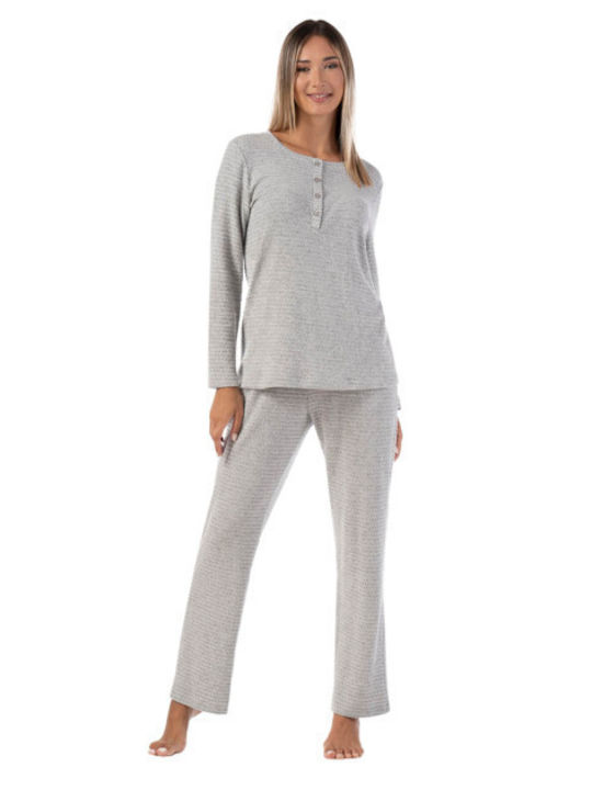 Secret Point Winter Women's Pyjama Set Gray