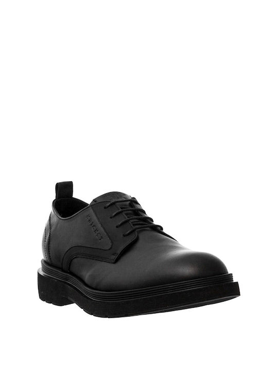 Kricket Men's Leather Casual Shoes Black