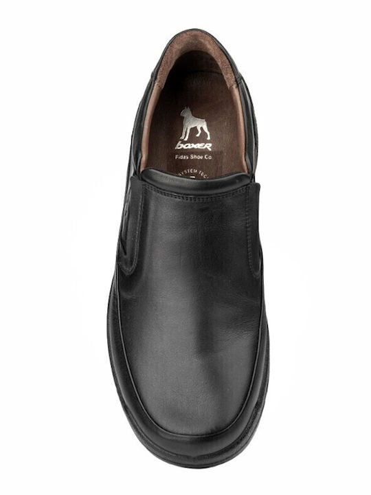 Air Leder Herren Freizeitschuhe Anatomisch Schwarz