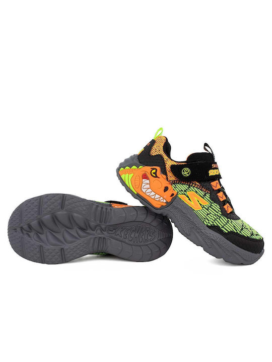 Kids Sneakers with Scratch & Lights Black