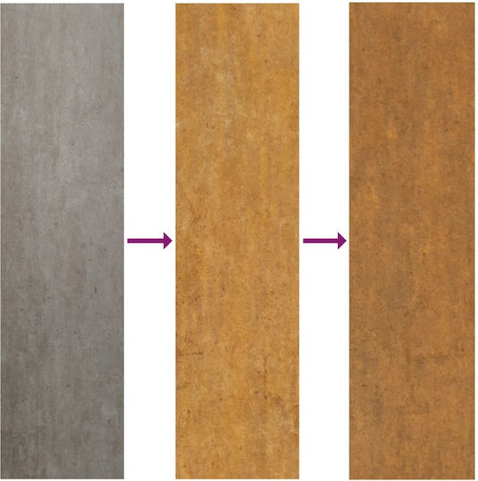 vidaXL Metal Fence Gate in Brown Color 85x75cm