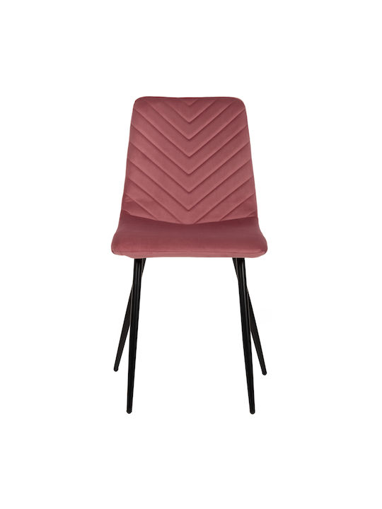 Latrell Dining Room Velvet Chair Pink 43x54x88cm