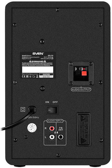 Sven SPS-710 Kabellose Computerlautsprecher 2.0 mit Bluetooth und Leistung 40W in Schwarz Farbe