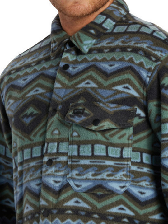 Furnace Long Sleeve Flannel Overshirt in Regular Fit Multicolour ABYFT00101 RAV