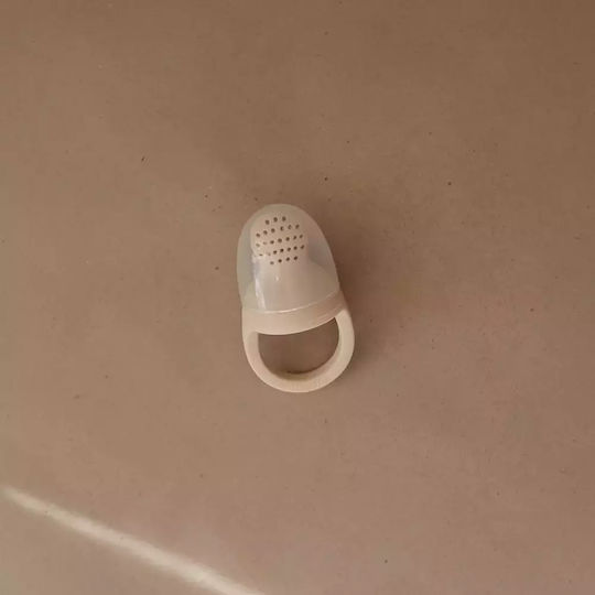 Mushie Πιπίλα Φαγητού Μπεζ από Σιλικόνη για 6+ μηνών 2τμχ
