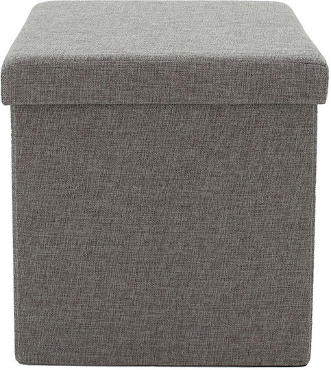 Табуретка Дневна стая Текстил Crystal Сив 38x38x38бр