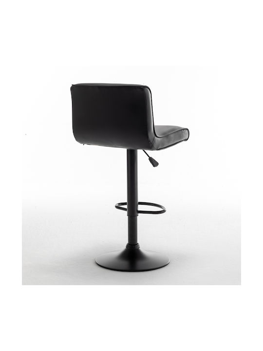 Bar Stool Armor with Backrest & Adjustable Height Black 45x48x86-107cm