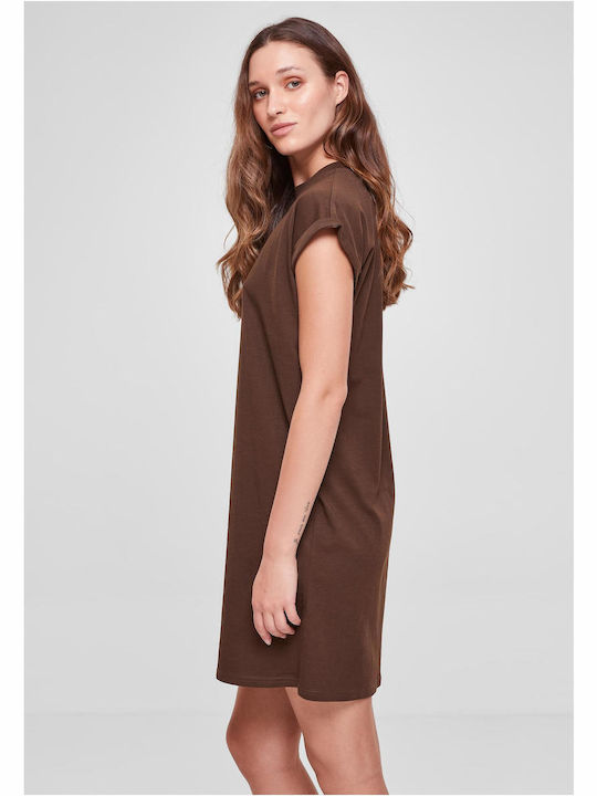 Urban Classics Ladies Mini Dress Brown