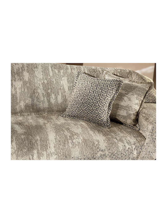 Guy Laroche Nobel Ριχτάρι Διθέσιου Καναπέ Chenille 180x250εκ. Sand 1133030223009