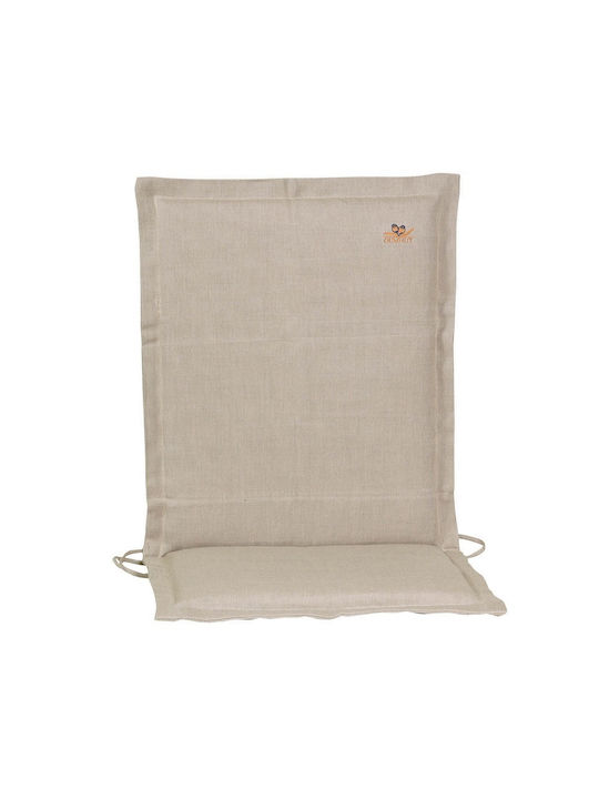 Lianos Waterproof Garden Chair Cushion with Back Beige 93x43cm.