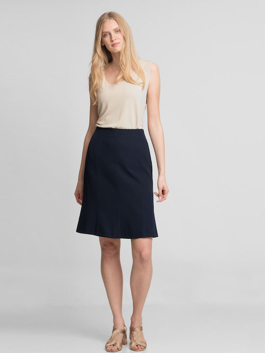 Laura Donini Midi Skirt in Navy Blue color