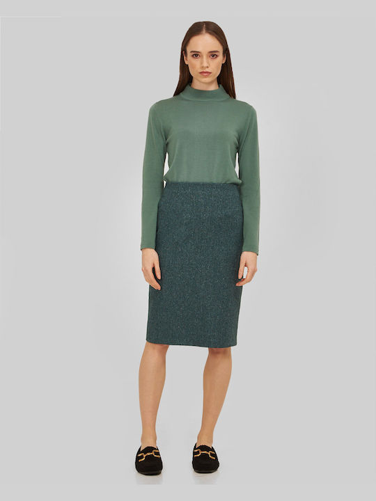 Laura Donini Pencil Midi Skirt in Green color