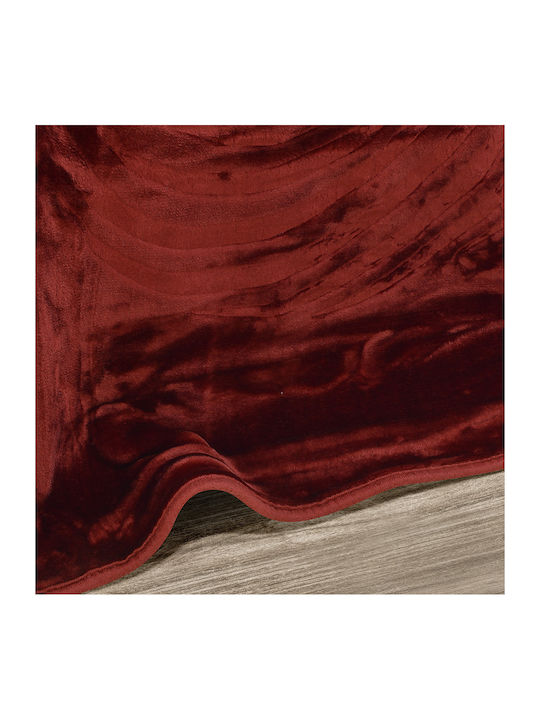 Lino Home Cobertor Emb Blanket Velvet Single 160x220cm. Burgundy