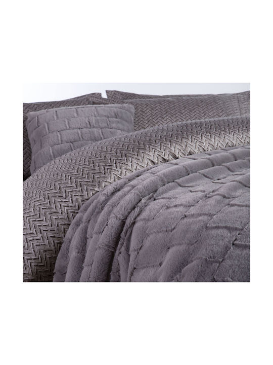 Nef-Nef Homeware Sofa-Kissen Barlow aus pelzigem Grau 45x45cm
