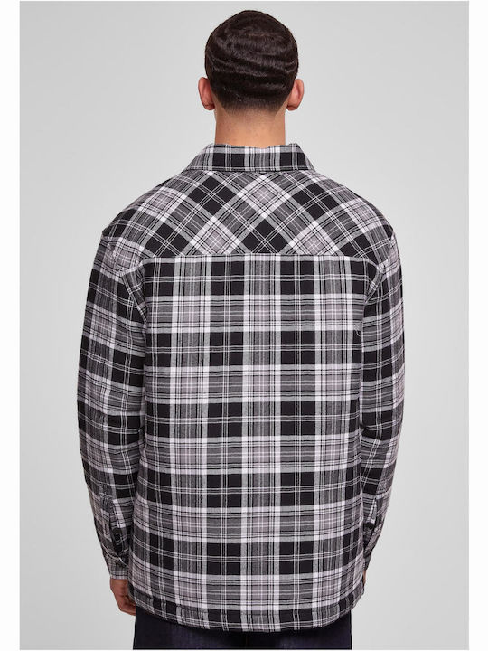 Μακρυμάνικo Overshirt Καρό Μαύρο