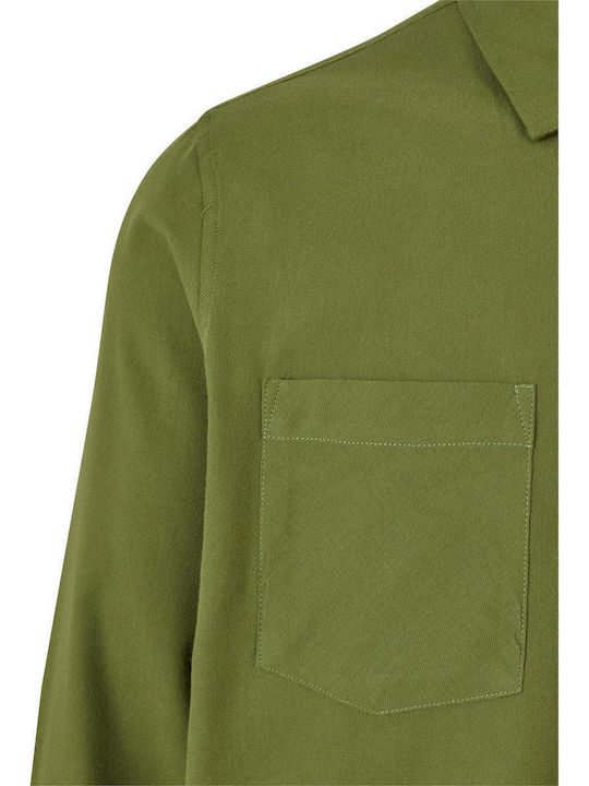 Langärmlig Flanell Hemd Khaki