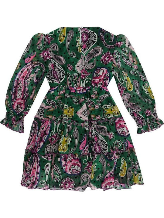 Kinderkleid Langärmelig Grünes 3205001.3008P