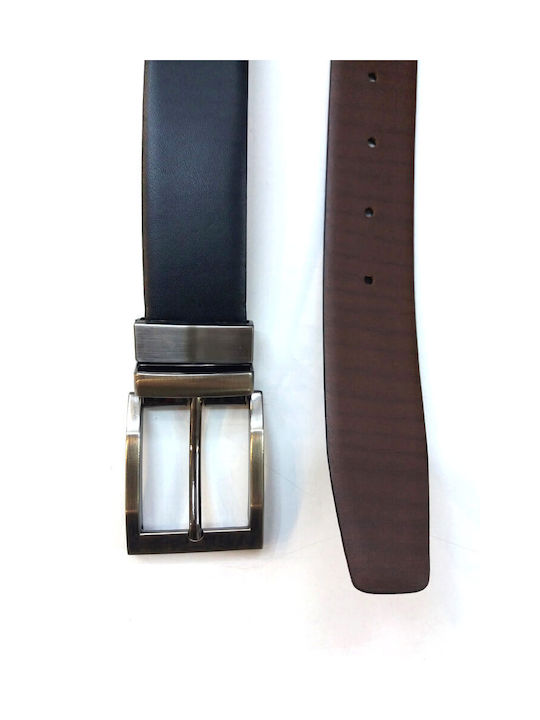 Cozy Men's Leather Double Sided Belt Black