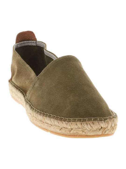 Stoff Herren Espadrilles in Grün Farbe