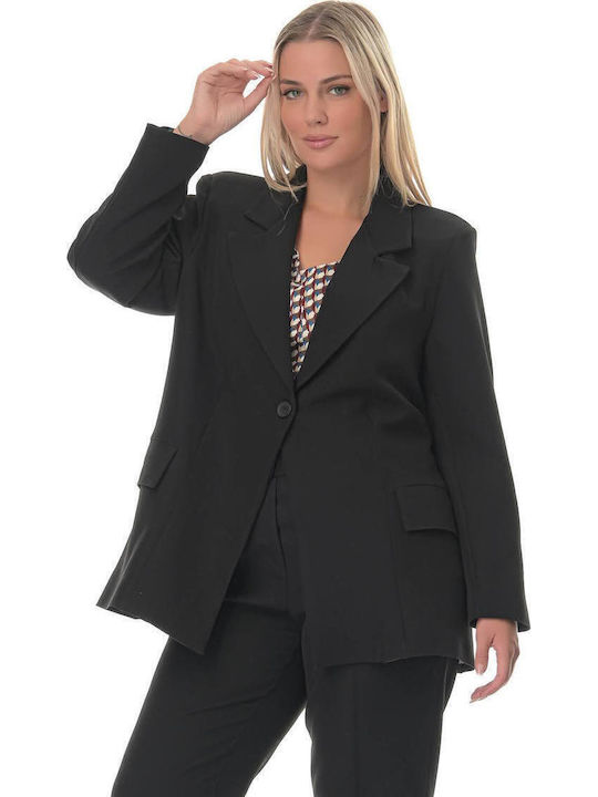Women's Black Suit in Loose Fit