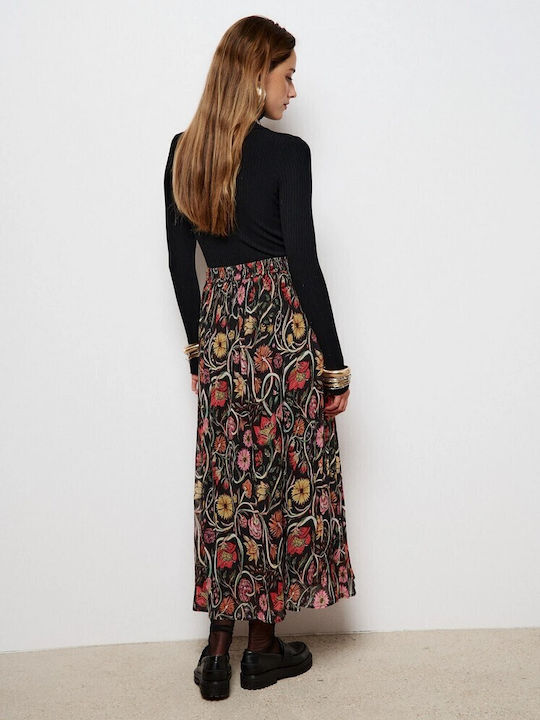 Stella Forest High Waist Women's Skirt Floral Black