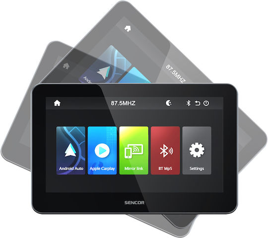 Sencor Οθόνη Αφής 7" Multimedia για Ταμπλό Αυτοκινήτου με Apple CarPlay / Android Auto / Bluetooth