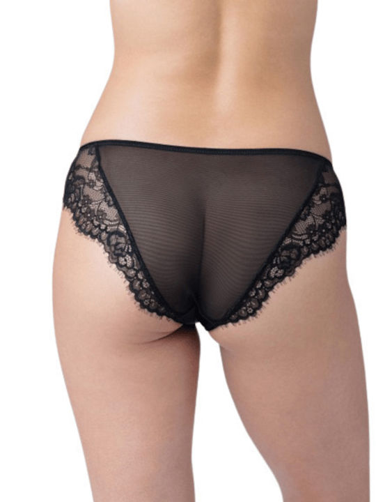 Dorina Hipster Brief Damen Slip mit Spitze Schwarz