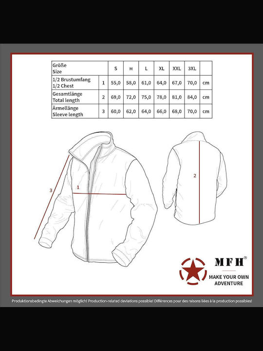 MFH Αδιάβροχη Κυνηγετική Ζακέτα Fleece Μαύρο