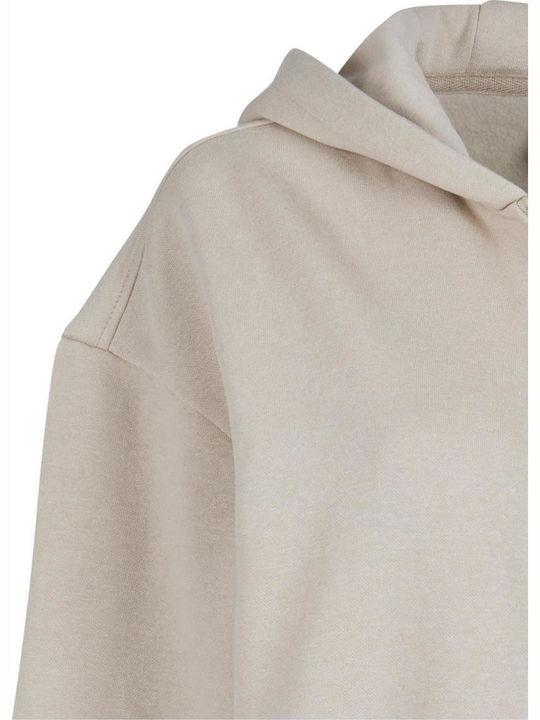 Long Women's Sweatshirt Jacket Beige