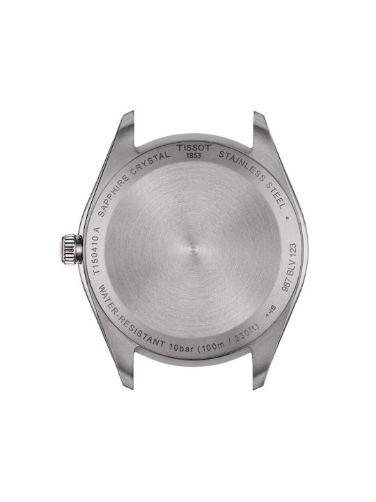 Tissot Pr 100 Ανδρικό Ρολόι Μπαταρίας με Κίτρινο Μεταλλικό Μπρασελέ