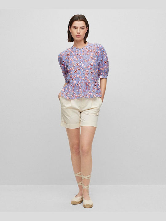 Hugo Boss Women's Floral Short Sleeve Shirt