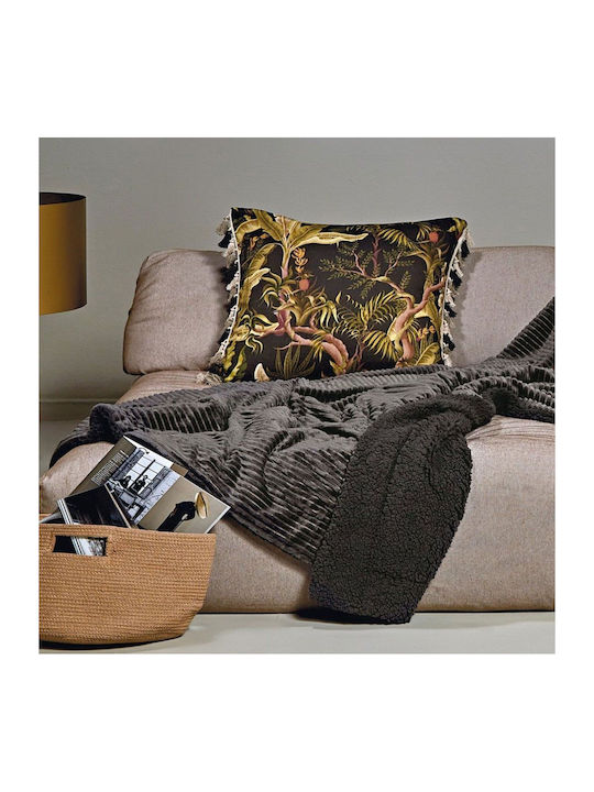 Kentia Blanket Furry Single 160x240cm Spencer 24 Anthracite