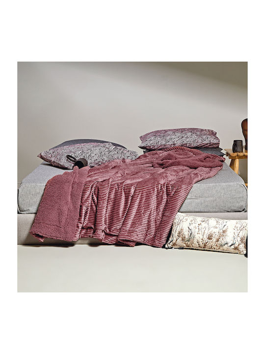 Kentia Blanket Furry Semi-double 180x240cm Spencer 20 Rose