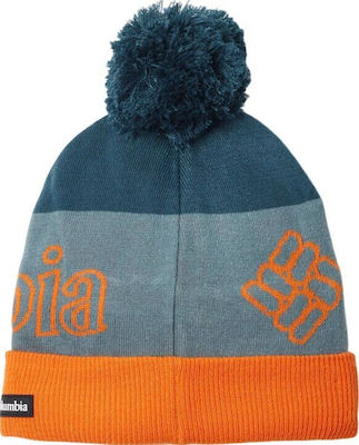 Ii Pom Pom Beanie Unisex Fleece Σκούφος Πλεκτός σε Ροζ χρώμα