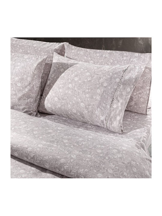Guy Laroche Bettbezug-Set Flanell Übergröße mit 2 Kissenbezügen 225x245 Elodie Melanze