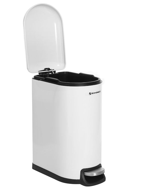 Songmics Metallic Bathroom Basket Soft Close 10lt White