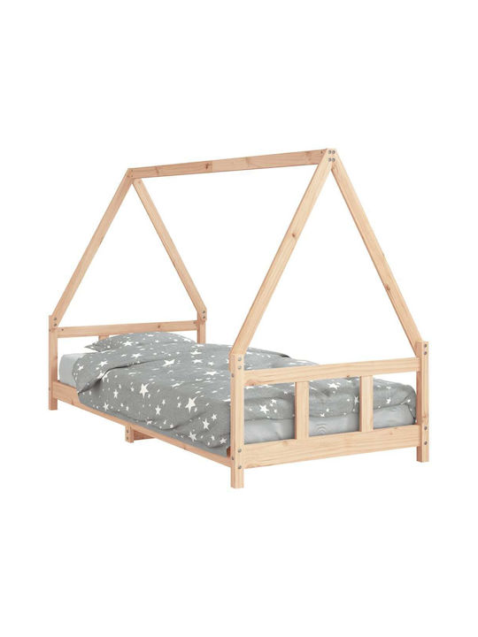 Παιδικό Κρεβάτι Μονό Μπεζ για Στρώμα 90x200cm