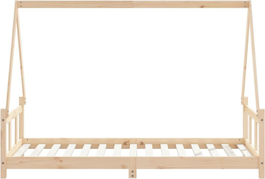 Παιδικό Κρεβάτι Μονό Μπεζ για Στρώμα 90x190cm
